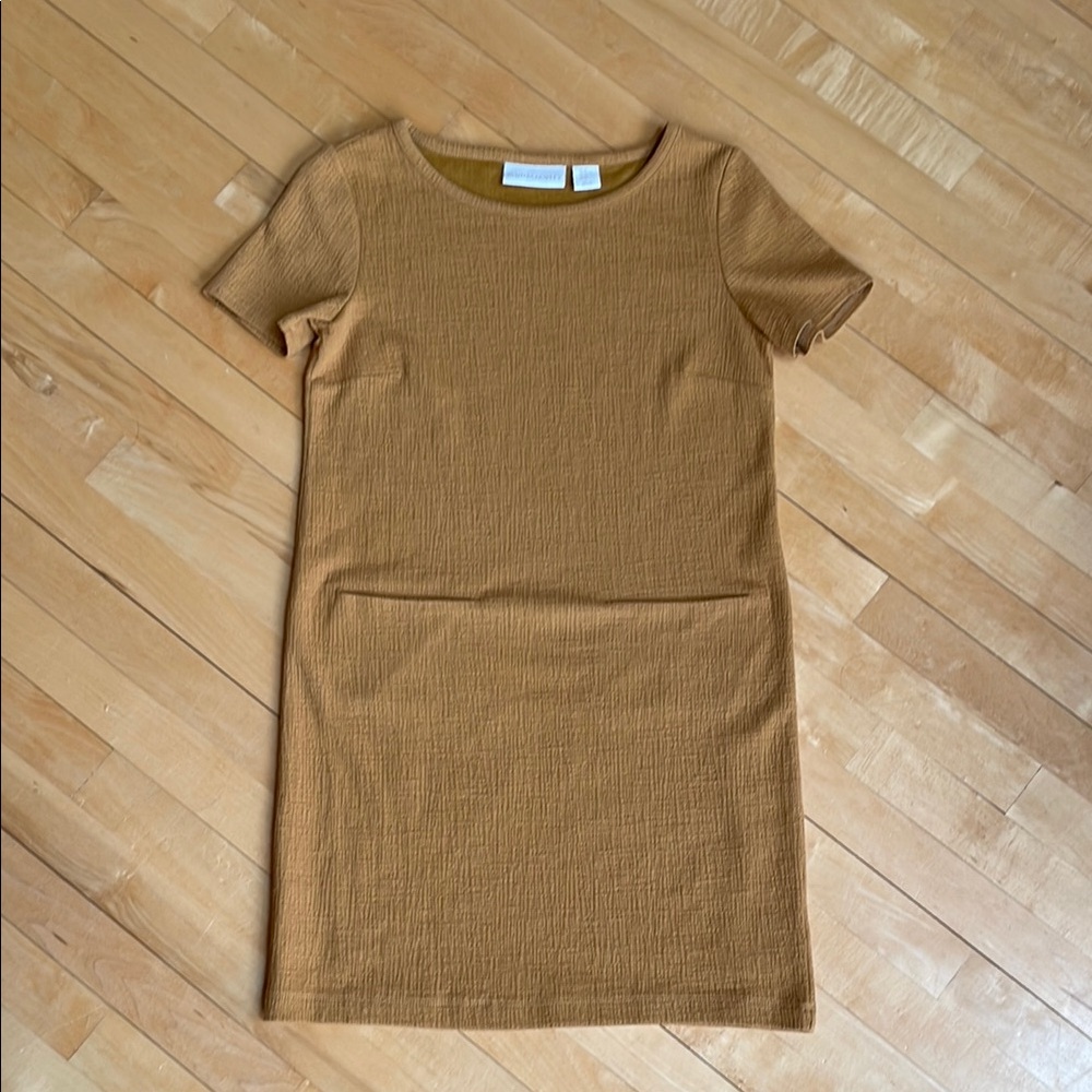 Retro Vibes Mustard Short Sleeve Dress